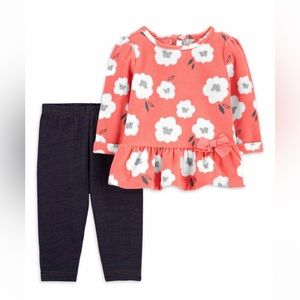 Child of Mine Fleece Peplum leggings set